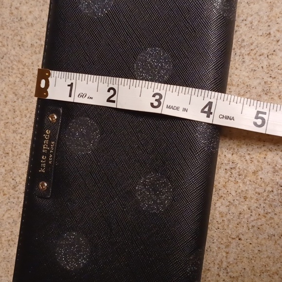 🐾Kate Spade Black Wallet with Glitter Dots🎉 - Picture 7 of 8